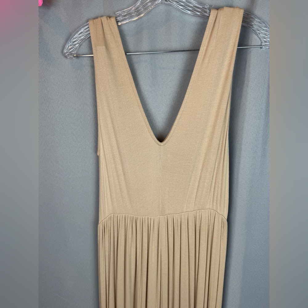 Rachel Pally Modal Jersey Maxi Dress Cream Blush Pink Size Small EUC - Picture 5 of 9